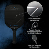 Paddletek Andrea Koop Edition Bantam ESQ-C 14.3 mm Pickleball Paddle Purple