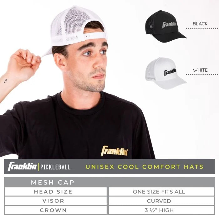 Franklin Sports Pickleball Hat Cool Comfort Mesh Hat White –