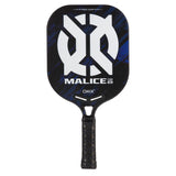 Onix Malice Open Throat DB 16mm Pickleball Carbon Fiber Paddle Double Back Matt Wright Blue