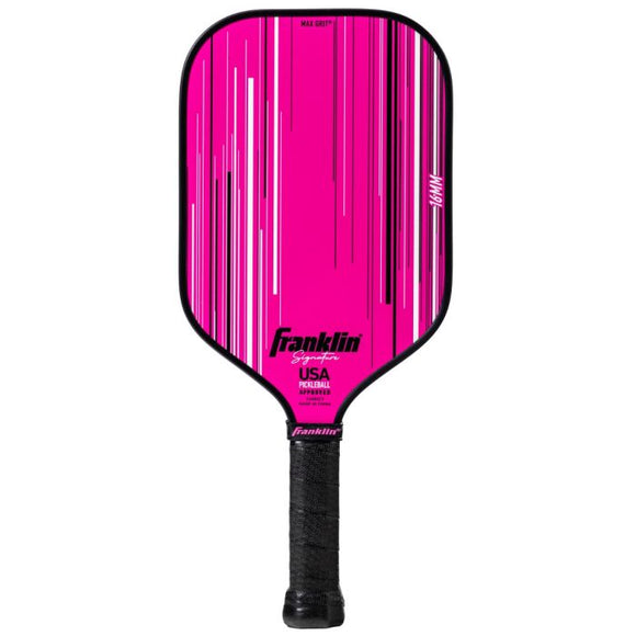 Franklin Sports Signature 16 mm Pickleball Paddle Max Grit Tech Ben Johns Wide Pink