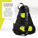 Franklin Sports Pickleball Sling Bag Backpack Black Optic Ben Johns