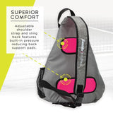 Franklin Sports Pickleball Sling Bag Backpack  Ben Johns Pink