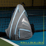 Franklin Sports Pickleball Sling Bag Backpack  Ben Johns Blue
