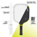 Joola Anna Bright Scorpeus 3S 14 mm Pickleball Paddle UPA-A Approved Black