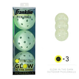 3 Franklin Glow in the Dark Pickleball Balls Pickleballs set of 3
