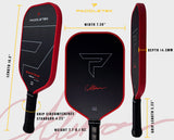 Paddletek Bantam TKO-C 14.3 mm Pickleball Paddle Carbon Christian Alshon Red