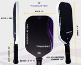 Paddletek Tempest TKO-C 14.3 mm Pickleball Paddle Carbon Anna Waters Purple