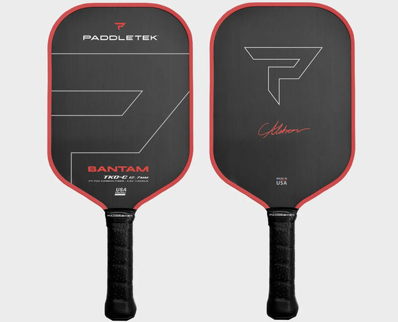 Paddletek Bantam TKO-C 14.3 mm Pickleball Paddle Carbon Christian Alshon Red