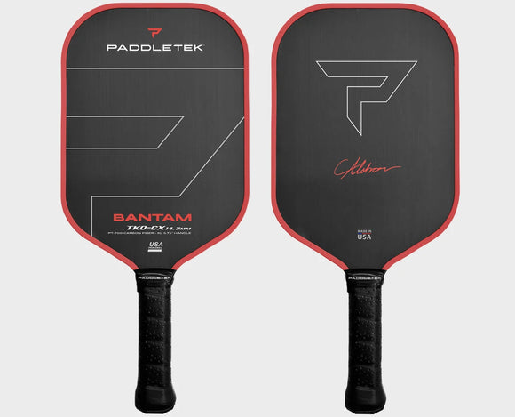 Paddletek Bantam TKO-CX 14.3 mm Pickleball Paddle Carbon Christian Alshon Red