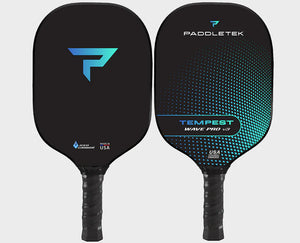 Paddletek Tempest Wave Pro V3 Pickleball Paddle Carbon Anna Leigh Waters Seafoam Blue