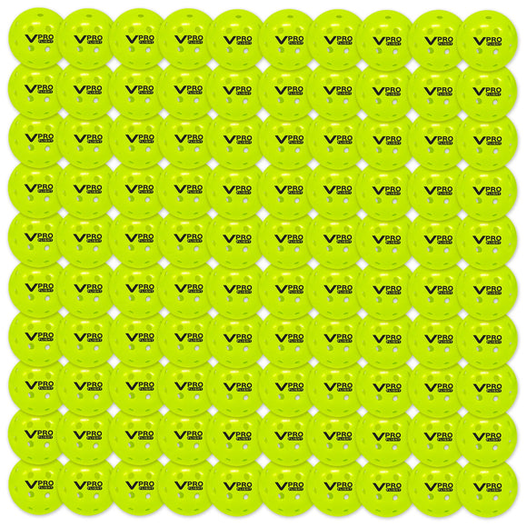 100 Vulcan VPRO Flight Outdoor Official PPA MLP Pickleball Balls Neon Yellow Box of 100