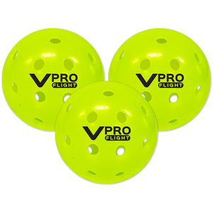 3 Vulcan VPRO Flight Outdoor Official PPA MLP Pickleball Balls Neon Yellow 3 Set