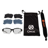 Onix Pro Team Falcon Eyewear Pickleball Glasses 3 Lens Black  KZ7301-FALBLK