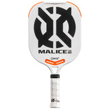 Onix Malice Open Throat DB 16mm Pickleball Carbon Fiber Paddle Double Back Matt Wright White