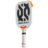 Onix Malice Open Throat DB 16mm Pickleball Carbon Fiber Paddle Double Back Matt Wright White