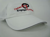 Team Engage Sport Lightweight Adjustable Hat Color White with Red Lettering