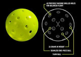 New 6 Franklin X-40 Pickleball Outdoor Ball set of 6 Optic Yellow
