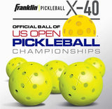Box of 100 Franklin X-40 Pickleball Outdoor Ball Box of 100 Optic Yellow