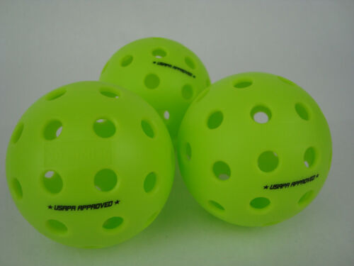 ONIX Fuse G2 Outdoor Pickleball Bälle, Gelb, 3er Pack | USAPA Zugelassen, Windstabil & Spielbereit