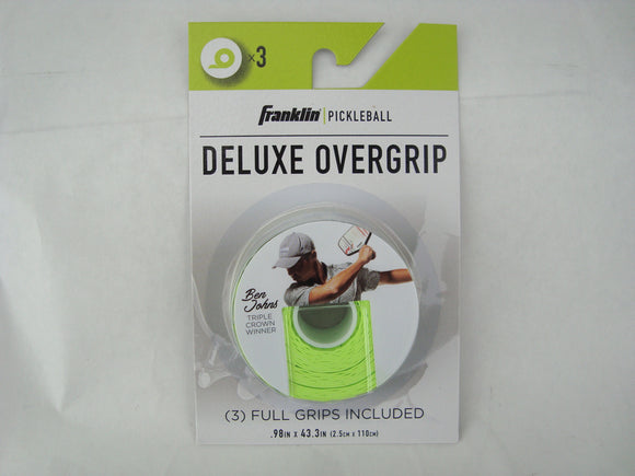 Franklin Sports Pickleball Deluxe OverGrip Tape  Ben Johns Optic Green