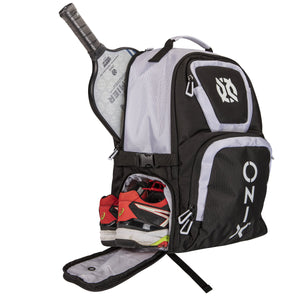 Onix Pickleball Pro Team Backpack Hold All Your Gear in One Bag KZ7402-PBPWB White
