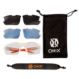 Onix Pro Team Owl Eyewear Pickleball Glasses 3 Lens Clear Orange  KZ7302-OWL